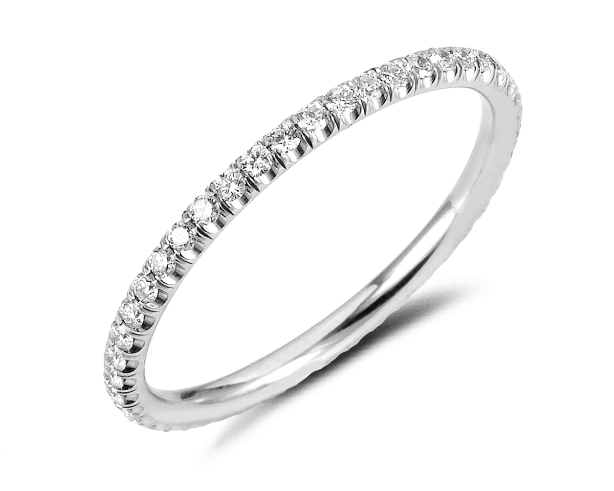 U-Cut Pave Eternity Band